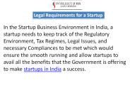 Legal Requirements for a Startup-Intellect juris
