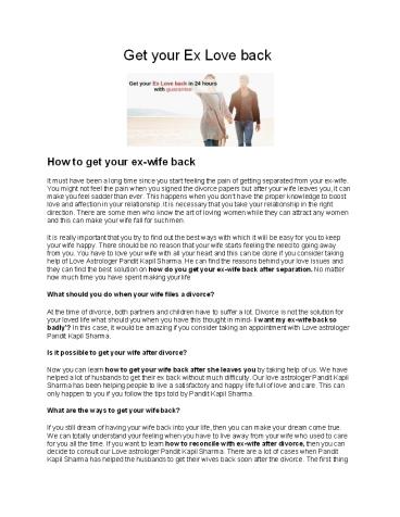 Free How Can I Get My Ex Love Back