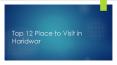 Place to Visit in Haridwar PowerPoint PPT Presentation