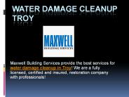 Water Damage Cleanup Troy