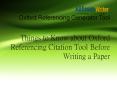 Oxford Referencing Generator Tool- Allessaywriter.com PowerPoint PPT Presentation