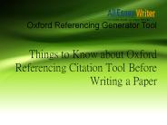 Oxford Referencing Generator Tool- Allessaywriter.com