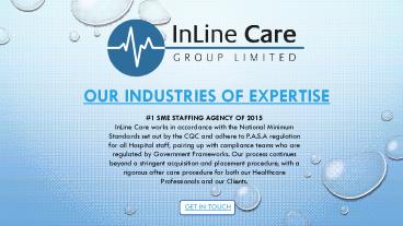 OUR INDUSTRIES OF EXPERTISE - Inline Care Group