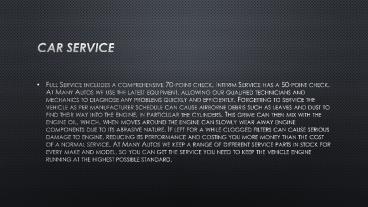 Car Service, Many Autos