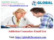 Addiction Counselors Email List
