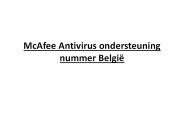 McAfee Antivirus ondersteuning nummer België