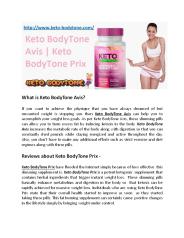 Keto BodyTone Avis | Keto BodyTone Prix