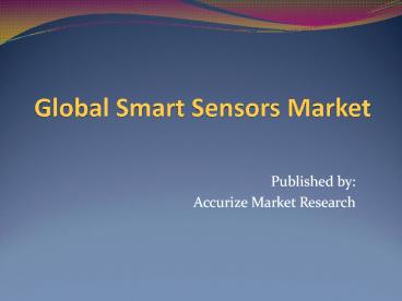 Global Smart Sensors Market
