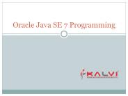 Oracle Java SE 7 Programming