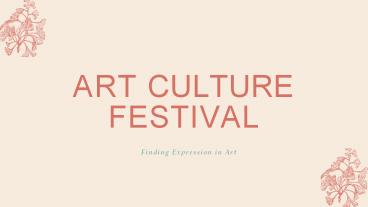 ART CULTURE FESTIVAL
