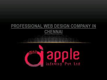 Professional Web Design Company in Chennai - Apple Infoway