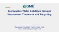 Sustainable Water Solutions through Wastewater Treatment and Recycling PowerPoint PPT Presentation