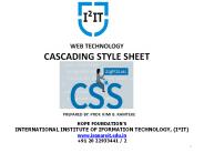 Cascading Style Sheets - Department of Computer Engineering