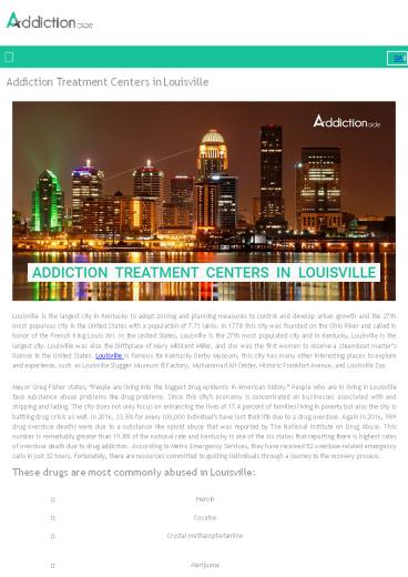 Addiction Treatment Centers in Louisville