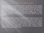 A Argument on Climate Change