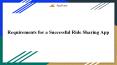 Requirements for a Successful Ride Sharing App PowerPoint PPT Presentation