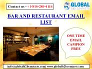 BAR AND RESTAURANT EMAIL LIST