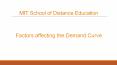 Factors affecting the Demand Curve - MIT School of Distance Education PowerPoint PPT Presentation