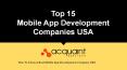 Top 15 Mobile App Development Companies USA