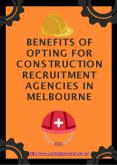 Benefits of Opting For Construction Recruitment Agencies in Melbourne PowerPoint PPT Presentation