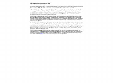 Mindzoom Program Review