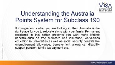 Understanding the Australia Points System for Subclass 190