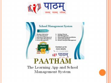 Paatham - The Learning App and School Management System