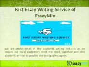Get Fast Essay Writing Service from EssayMin