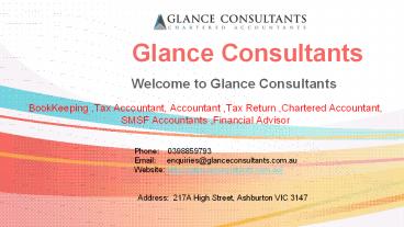 Financial Advisor Ashburton - Glance Consultants