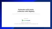Automate solid waste  collection with Bigbelly