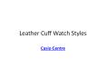 Leather Cuff Watch Styles | EFV-550l-1av Casio Centre PowerPoint PPT Presentation