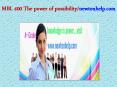 MBL 400 The power of possibility/newtonhelp.com PowerPoint PPT Presentation