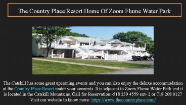 The Country Place Resort: Events
