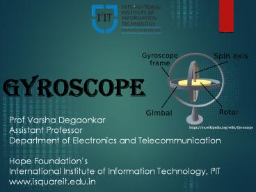 Gyroscope - Department of Electronics & Telecommunication Engineering