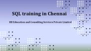 SQL training in Chennai