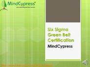 2019 MindCypress}Six Sigma GreenBelt Certification Training