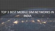 Top three telecom operators in India