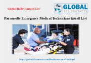 Paramedic Emergency Medical Technicians Email List