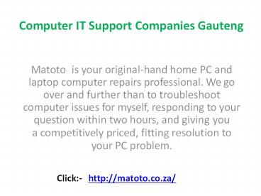 Computer Repair Company Gauteng