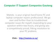 Computer Repair Company Gauteng