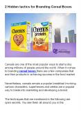2 Hidden Tactics for Branding Cereal Boxes PowerPoint PPT Presentation