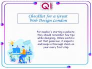 Checklist for a great web design London