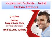 McAfee.com/activate | www.mcafee.com/activate