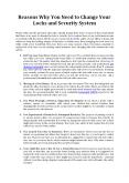 Reasons Why You Need to Change Your Locks and Security System PowerPoint PPT Presentation