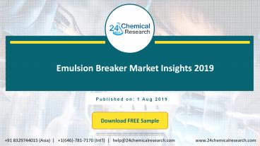 Emulsion Breaker Market Insights 2019