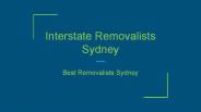 Interstate Removalists Sydney