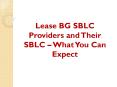 Lease BG SBLC Providers and Their SBLC – What You Can Expect PowerPoint PPT Presentation