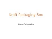 Kraft Packaging Boxes
