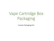 Vape Cartridge Box Packaging
