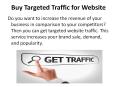 Buy Targeted Traffic for Website
